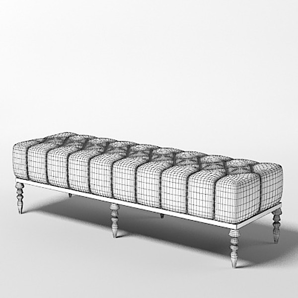ipe cavalli ottoman 3d model - ipe cavalli ottoman chaise bench by shop3ds